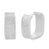 Jankuo C.Z. Square Round Inside Out Hoop Earrings