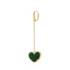 JANKUO Heart 14K Goldplated Drop Huggie Earrings