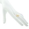 Jankuo 14K Goldplated, Cubic Zirconia & Mother Of Pearl Clover Ring