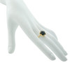 Jankuo 14K Goldplated, Onyx & Cubic Zirconia Clover Ring