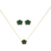 Jankuo Flower 2-Piece 14K Goldplated & Cubic Zirconia Necklace & Earrings Set