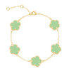 JanKuo 14K Goldplated Flower Bracelet
