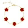 JanKuo 14K Goldplated Flower Bracelet
