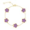 JanKuo 14K Goldplated Flower Bracelet