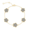 JanKuo 14K Goldplated Flower Bracelet