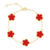 JanKuo 14K Goldplated Flower Bracelet