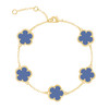 JanKuo 14K Goldplated Flower Bracelet