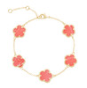 JanKuo 14K Goldplated Flower Bracelet