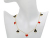 Jankuo 16" Spade, Heart, Diamond, & Club Poker Necklace.