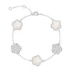 Jankuo Flower Collection 14K Goldplated & Agate Bracelet