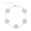 JANKUO Flower 14K Goldplated & Cubic Zirconia Bracelet