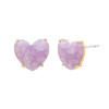 Heart 14K Goldplated & Stud Earrings