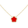 JanKuo Flower 14K Goldplated, Cubic Zirconia Necklace