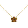 JanKuo Flower 14K Goldplated, Cubic Zirconia Necklace