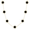 Jankuo Flower 14K Goldplated Cubic Zirconia Station Necklace