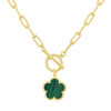JanKuo Flower 14K Goldplated &  Toggle Chain Necklace
