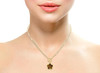 JanKuo Flower 14K Goldplated &  Toggle Chain Necklace