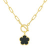 JanKuo Flower 14K Goldplated &  Toggle Chain Necklace