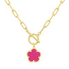 JanKuo Flower 14K Goldplated &  Toggle Chain Necklace
