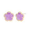 JanKuo Flower 14K Goldplated & Synthetic Flower Stud Earrings