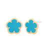 JanKuo Flower 14K Goldplated & Synthetic Flower Stud Earrings