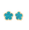 JanKuo Flower 14K Goldplated & Synthetic Flower Stud Earrings