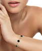 JanKuo 3-Piece 14K Goldplated, Onyx & Cubic Zirconia Necklace, Earrings & Bracelet Set