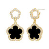 JANKUO 14K Plated CZ Drop-Post Earrings