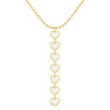 JANKUO 14K Plated 7 Heart Lariat Necklace