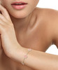 JANKUO Flower 3-Piece 14K Goldplated, Blush Pink Earring, Bracelet & Necklace Set