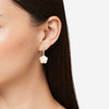 JANKUO Flower 2-Piece Mother Of Pearl 14K Goldplated Bracelet & Earrings Set