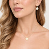 JANKUO Flower 14K Plated Mother of pearl Earrings & Necklace Set