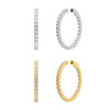JanKuo C.Z. Half Round Hoop Earring Set
