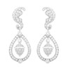 JanKuo Rhodium Plated Royal Family Kate Middleton Inspired Acorn Dangling CZ Pave Earrings