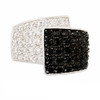 JanKuo C.Z. Black and White Pave Ring