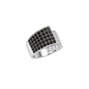 JanKuo C.Z. Black and White Pave Ring