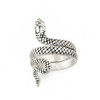 JanKuo Jewelry Rhodium Plated Antique Style Snake Ring