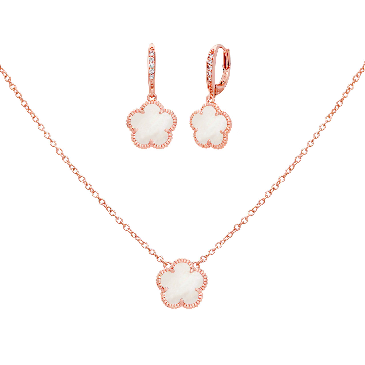 Jankuo 3-Piece 14K Goldplated Brass Mother Of Pearl Necklace