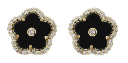 JANKUO Jewelry Flower Clover Stud Earring with stone