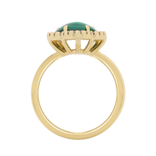 Jankuo 14K Goldplated, Cubic Zirconia & Emerald Ring