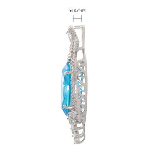 Jankuo Azure Elegance Statement Pendant