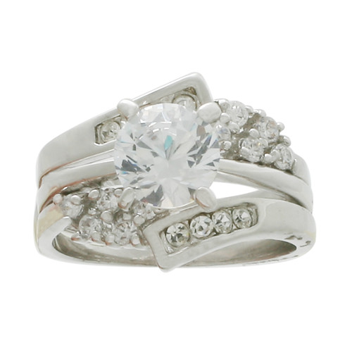 JanKuo C.Z. Detachable Wedding Set Ring