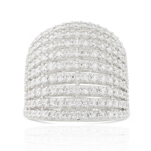 JanKuo C.Z. Full Pave Statement Ring