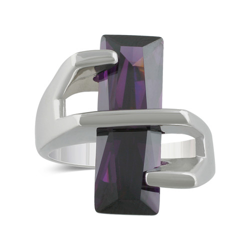 JanKuo Wrap Up Amethyst Stone Statement Ring