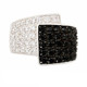 JanKuo C.Z. Black and White Pave Ring