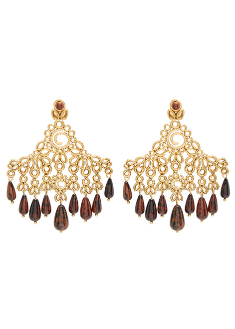 Maise Chandeliers 14kt gold-plated drop earrings