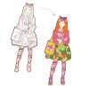 Demoiselle Nin Pink Color In Paper Doll