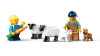 Red Farm Tractor With Trailer And Sheep