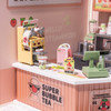 Super Creator Double Joy Bubble Tea DIY Miniature House Kit 4