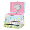 Floral Unicorn Musical Jewelry Box 2 Drawer